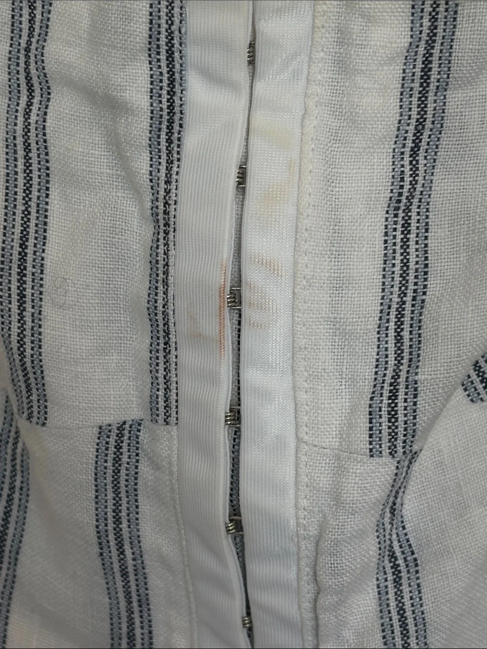 Reformation tagliatelle Blue & White Striped Midi Sundress linen size 2 - Picture 4 of 10